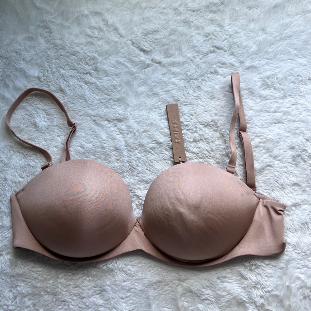 SKIMS Ultimate Push-Up Strapless Bra Clay Size 36C BA-BAN-9056 Multi-Way NWT